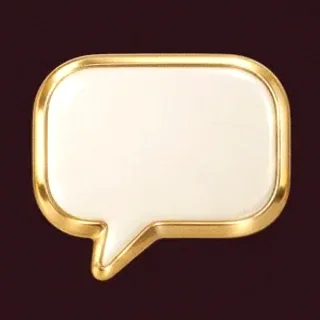 Gold speech bubble — Amon