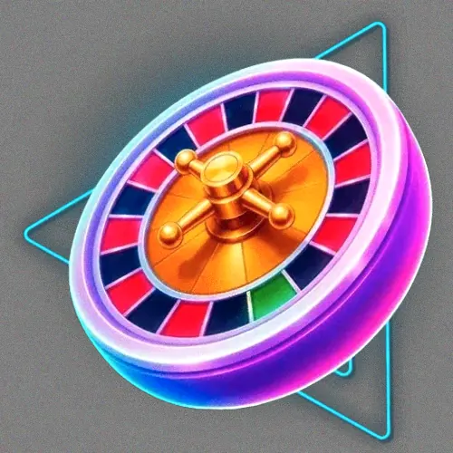 Neon roulette wheel