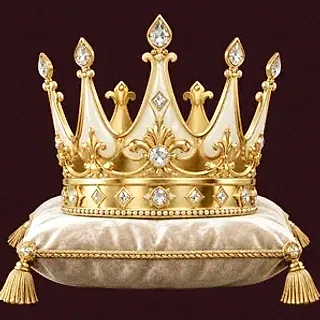 Gold crown on cushion — Amon