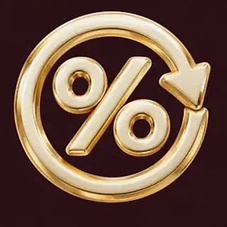 Gold percent symbol — Amon