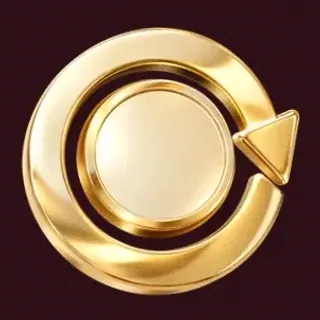 Gold circular arrow — Amon
