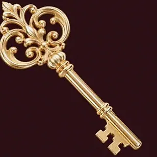 Ornate antique key — Amon